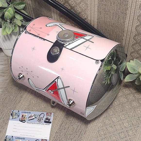 Little Earth Cocktail Time Cylinder Tin Shoulder Bag - Picture 6 of 16